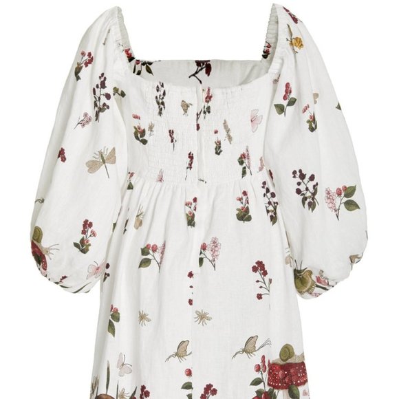 Carmen Printed Cotton-Linen Mini Dress